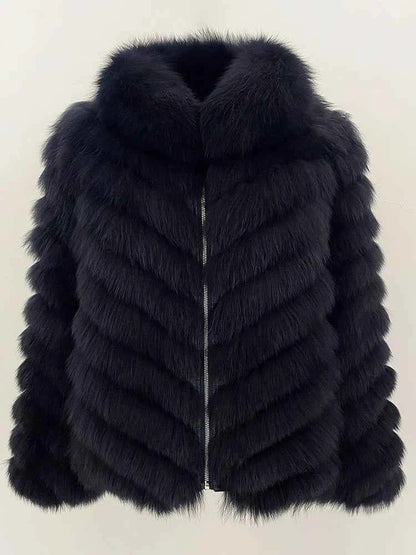 Jaqueta de Pele de Raposa — Elegância Atemporal
