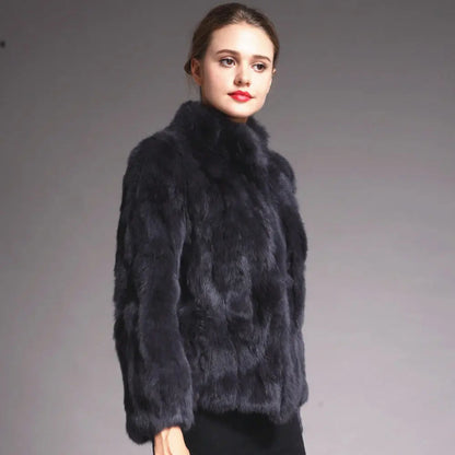 Casaco Feminino de Pele de Coelho Fancy Margaux