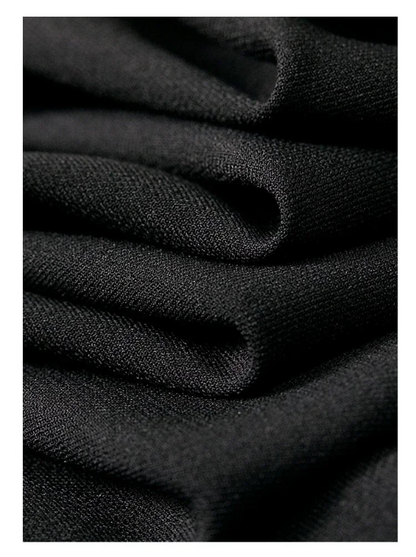 SENTUBILA, vestidos negros sexis para mujer, verano 2025, elegante vestido Midi con pliegues y tirantes finos con abertura para fiesta de noche con cuello en V 132L48917