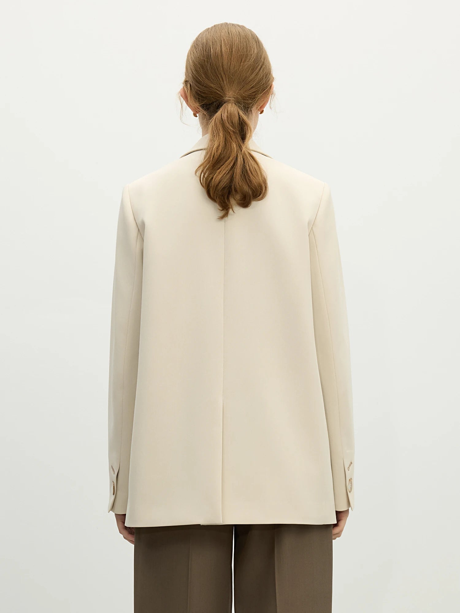 Fsle versátil estilo elegante blazer jaqueta para mulher 2025 nova chegada design exclusivo escritório solto topo verde chique casaco 25fs11075