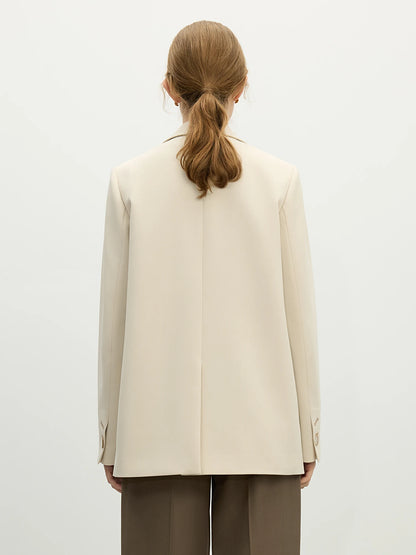 Fsle versátil estilo elegante blazer jaqueta para mulher 2025 nova chegada design exclusivo escritório solto topo verde chique casaco 25fs11075