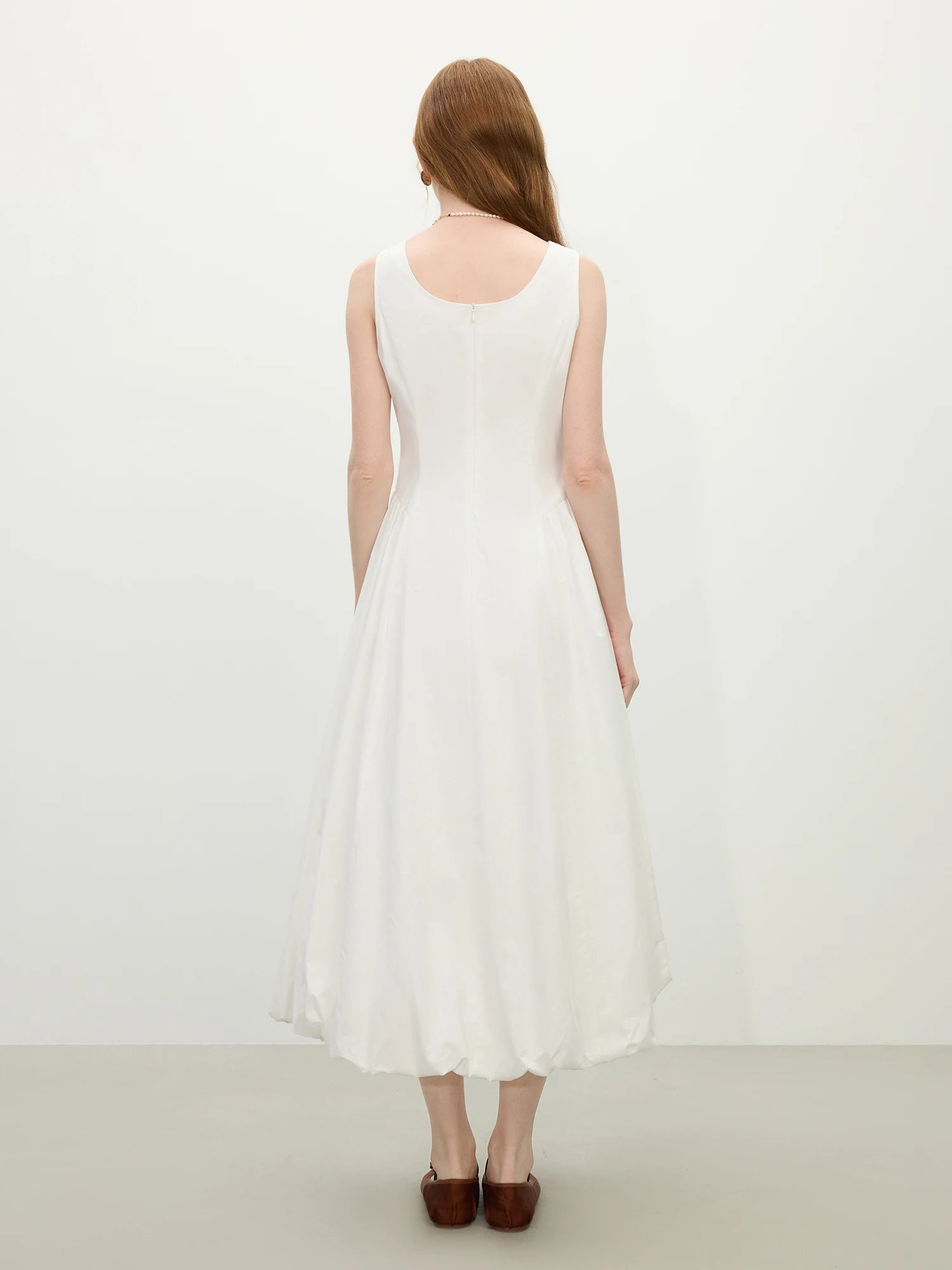 Fsle 【dois comprimentos】sweety feminino vestidos longos para mulheres 2025 primavera verão novo sem mangas bud chique colete vestido 25fs11302 25fs11030