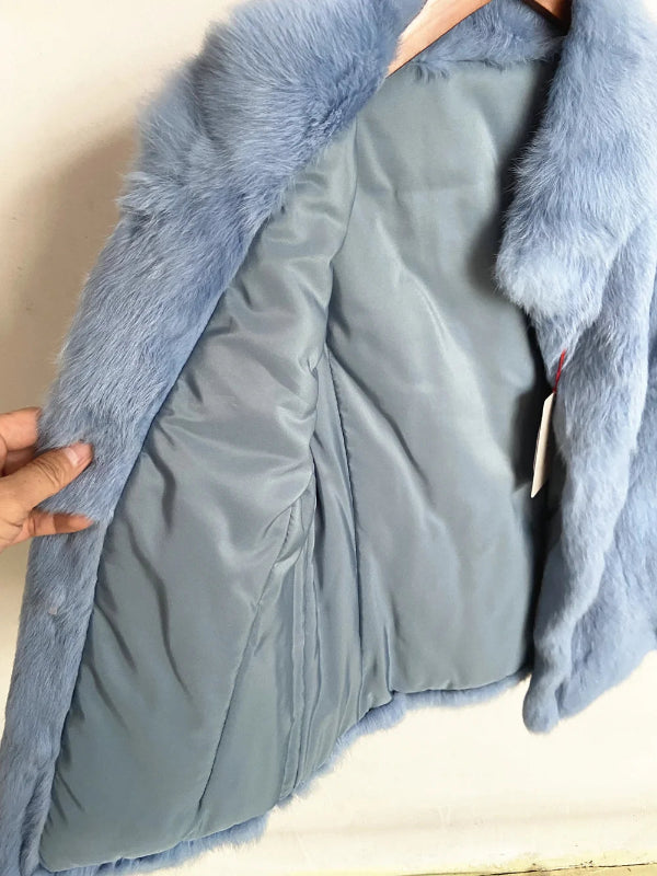 Casaco Feminino de Pele de Coelho Fancy Margaux