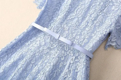 Vestido de Renda Midi Elegante Valentina Rubra