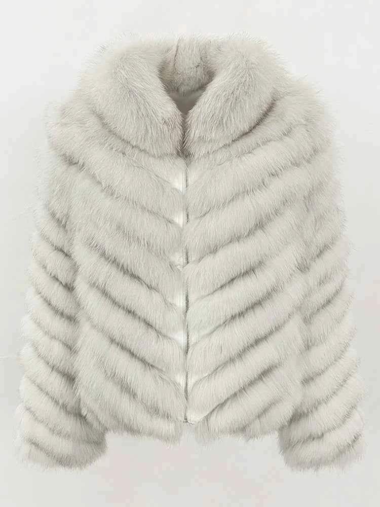 Jaqueta de Pele de Raposa — Elegância Atemporal