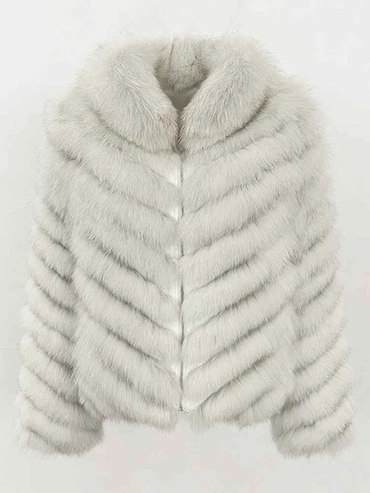 Jaqueta de Pele de Raposa — Elegância Atemporal