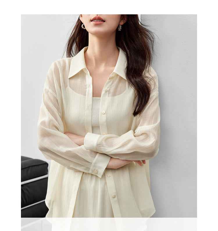 Conjunto Feminino Elegante em Lyocell Camisa e Saia Élodie