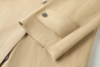 Trench Coat Feminino Camille — Oversized Clássico para Meia-Estação