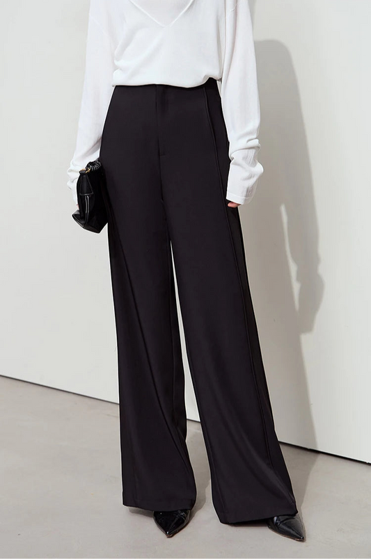 Calça Alfaiataria Feminina Seraphine – Cintura Alta e Corte Reto - AlmaChic