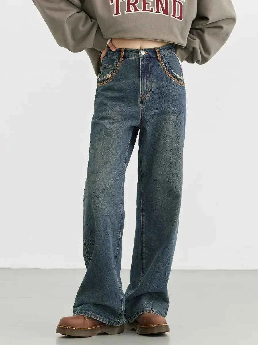 Calça Jeans Feminina Wide Leg Plus Size - AlmaChic