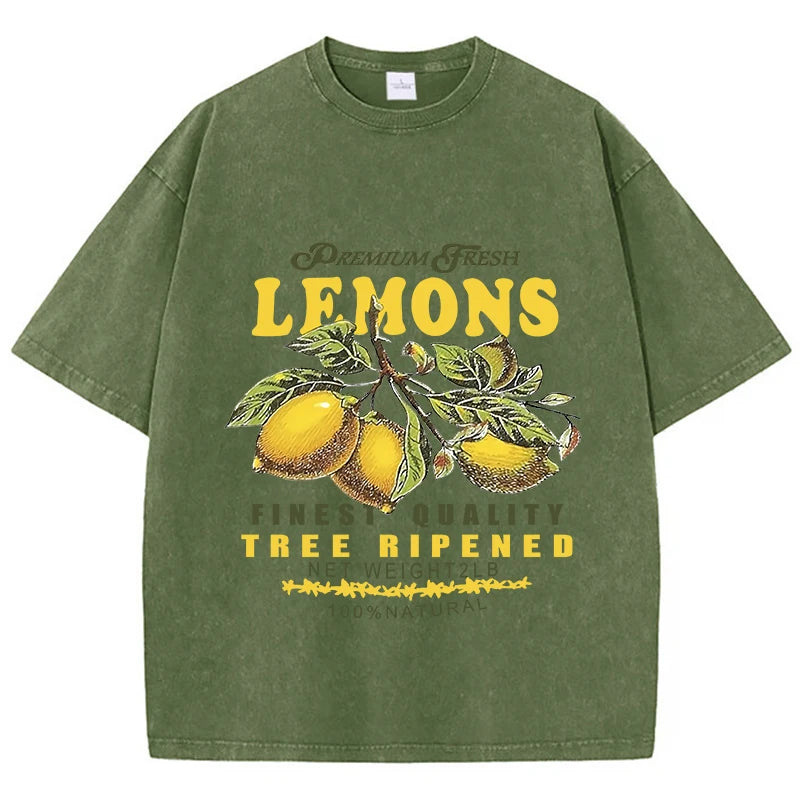 Camiseta Premium Oversized Lemons - AlmaChic