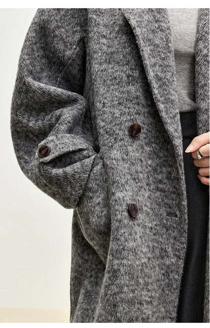 Casaco de Lã Longo Feminino Charlotte – Elegância Atemporal para Dias Frios