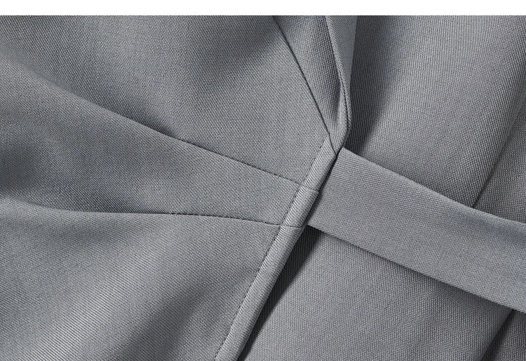 SENTUBILA vestido de verano 2025 mujer lugar de trabajo desplazamientos mangas abullonadas dobladillo Irregular atado cintura Cincher plisado vestidos Midi Q52LC0189