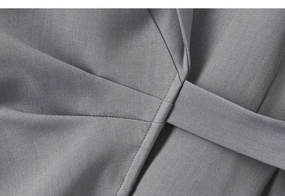 SENTUBILA vestido de verano 2025 mujer lugar de trabajo desplazamientos mangas abullonadas dobladillo Irregular atado cintura Cincher plisado vestidos Midi Q52LC0189