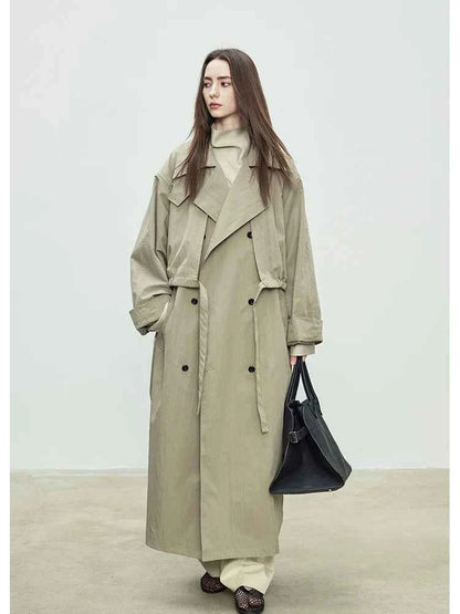 Trench Coat Cáqui Oversized Feminino — Elegância Atemporal