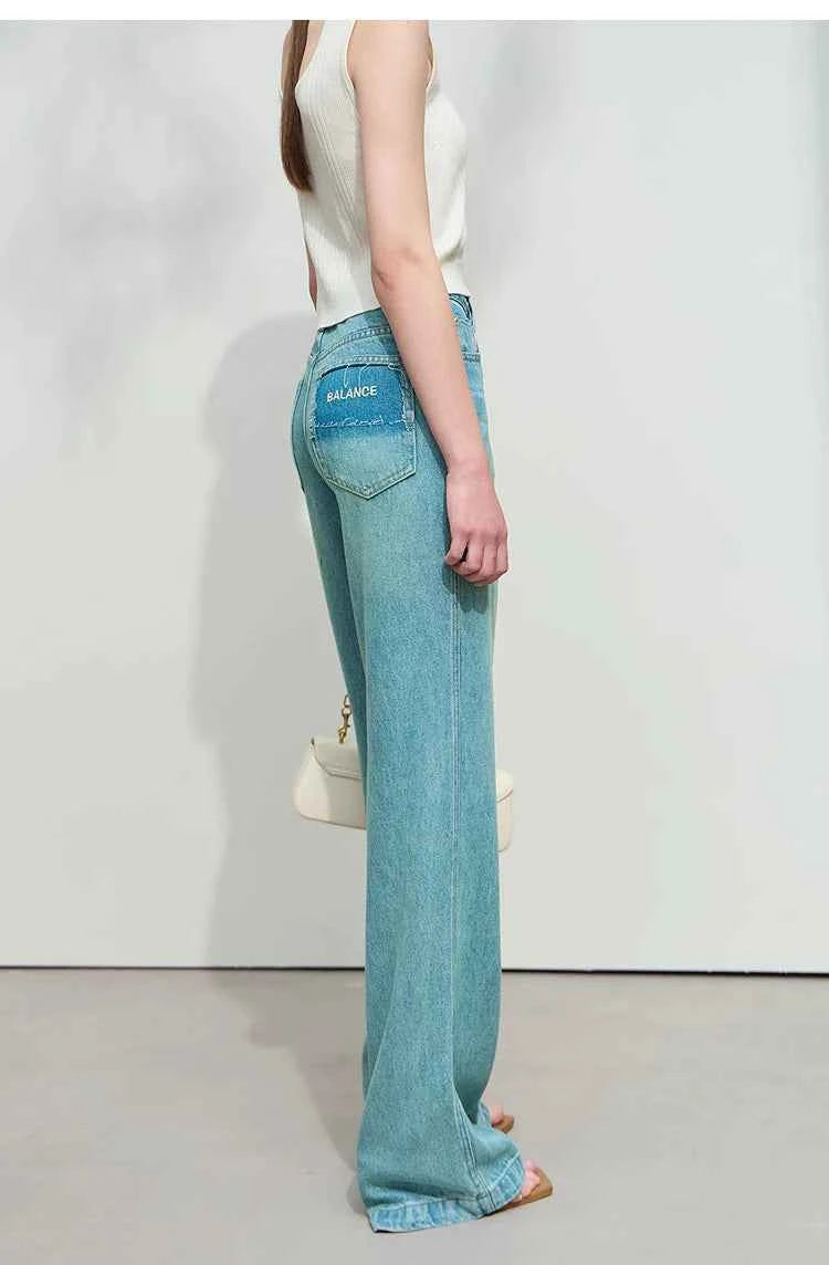 Calça Wide Leg Feminina Élise Soft Denim – Leveza Elegante que Transforma Sua Presença