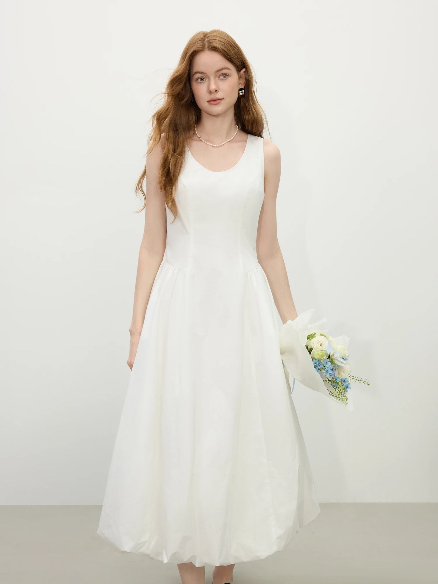 Fsle 【dois comprimentos】sweety feminino vestidos longos para mulheres 2025 primavera verão novo sem mangas bud chique colete vestido 25fs11302 25fs11030