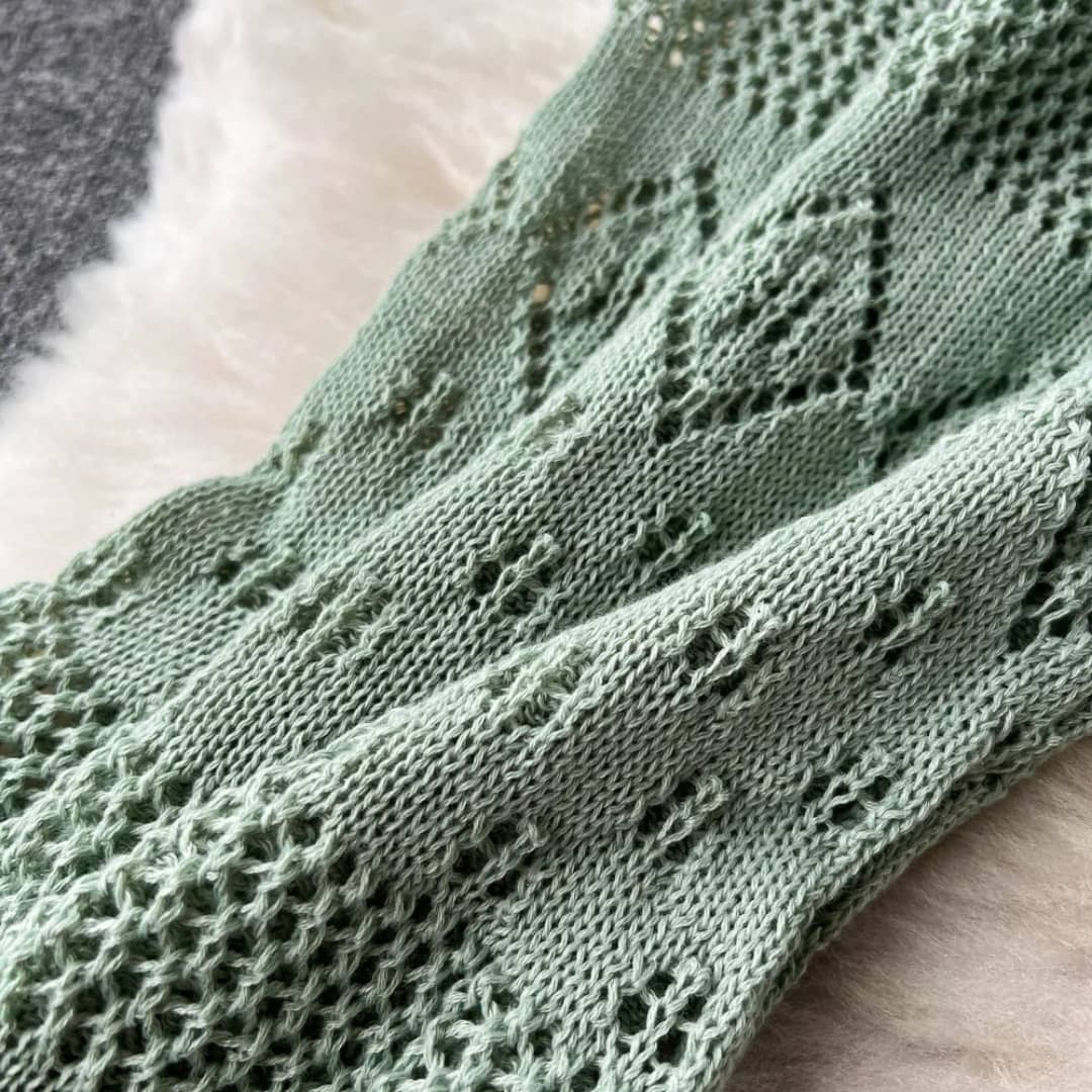 Saída de Praia Crochê Modelo Longo Verde Sálvia