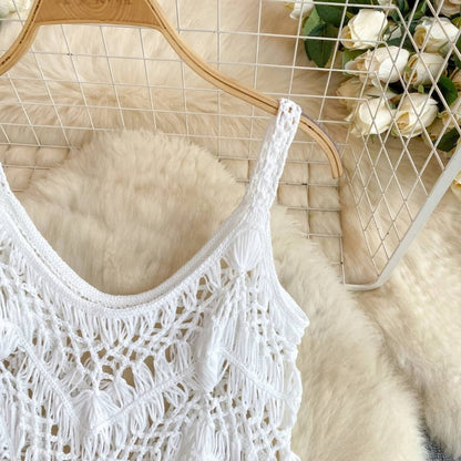 Saída de Praia Vestido de Crochê Branco – Lily