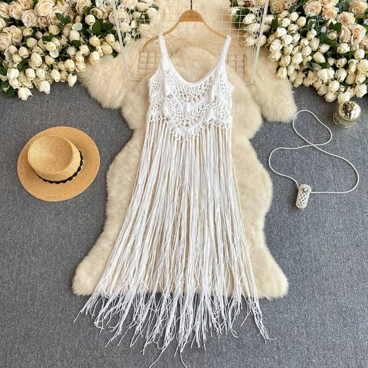 Saída de Praia Vestido de Crochê Branco – Lily