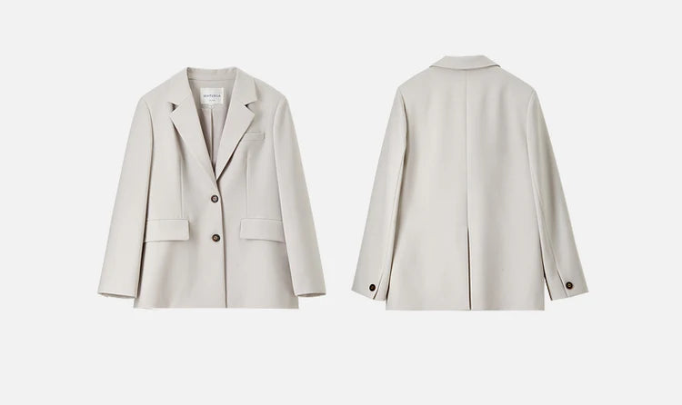 Sentubila textura solta casaco sob medida para mulher 2025 outono turn down collar escritório senhora trabalho negócios feminino blazer 143x56249