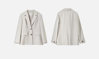 Sentubila textura solta casaco sob medida para mulher 2025 outono turn down collar escritório senhora trabalho negócios feminino blazer 143x56249