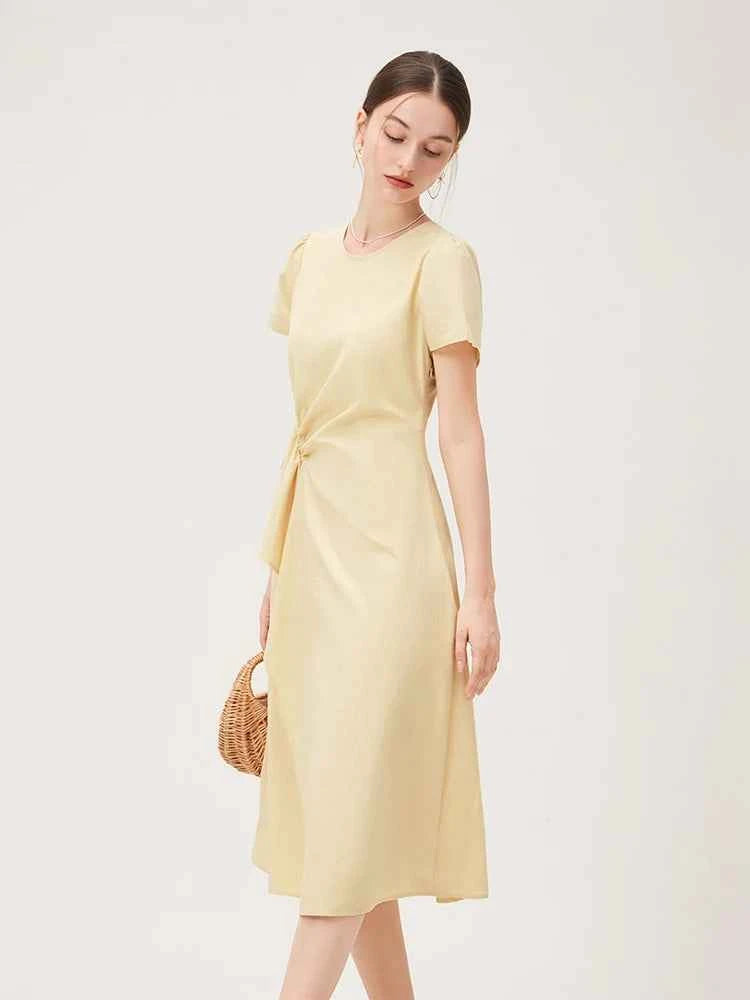 Vestido Midi Feminino Linha A Conforto Essencial Claire