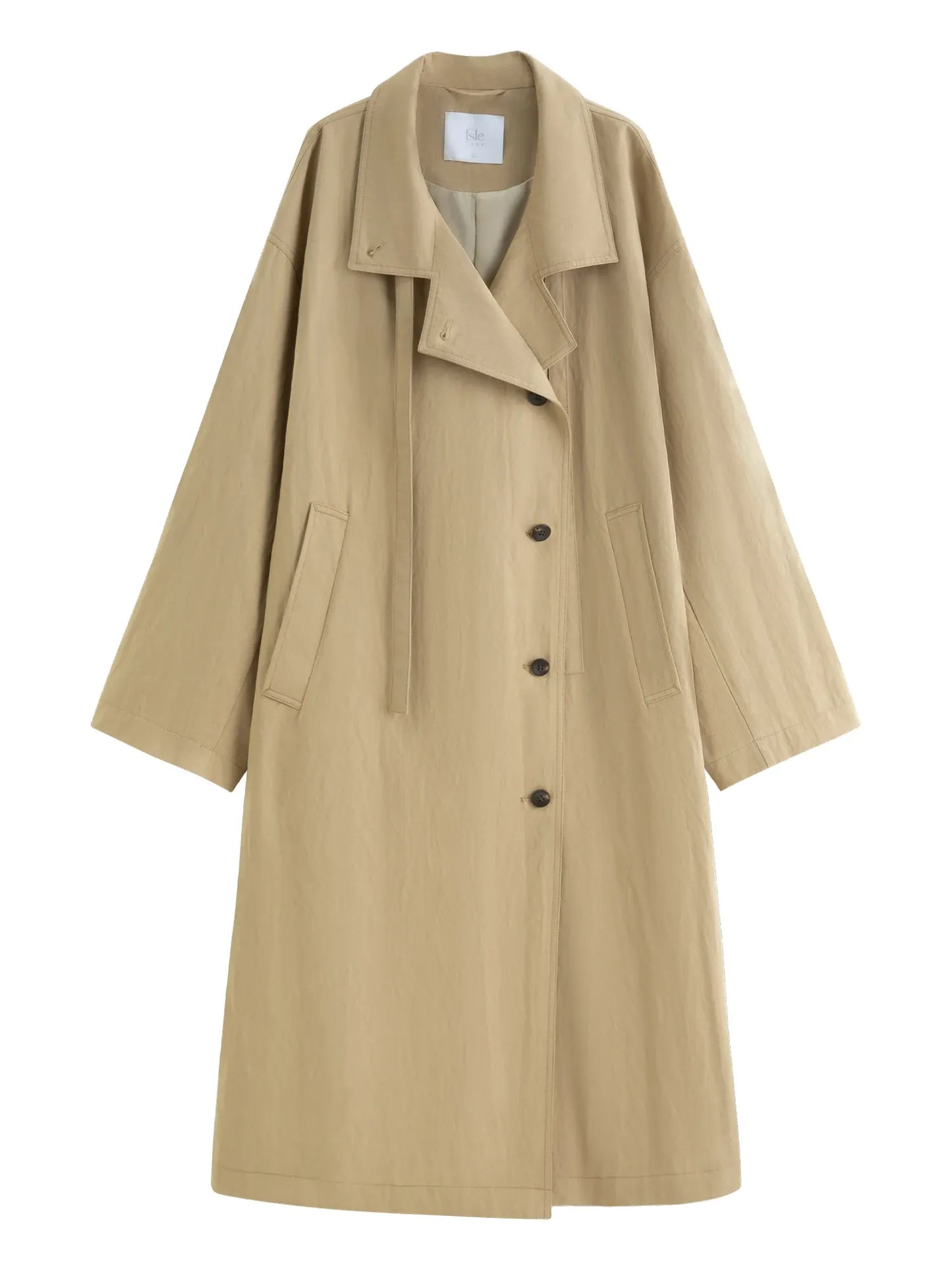 Trench Coat Feminino Camille — Oversized Clássico para Meia-Estação
