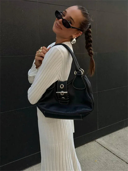 Vestido Midi de Malha ChicMaxi – Conforto Elegante para Outono & Inverno