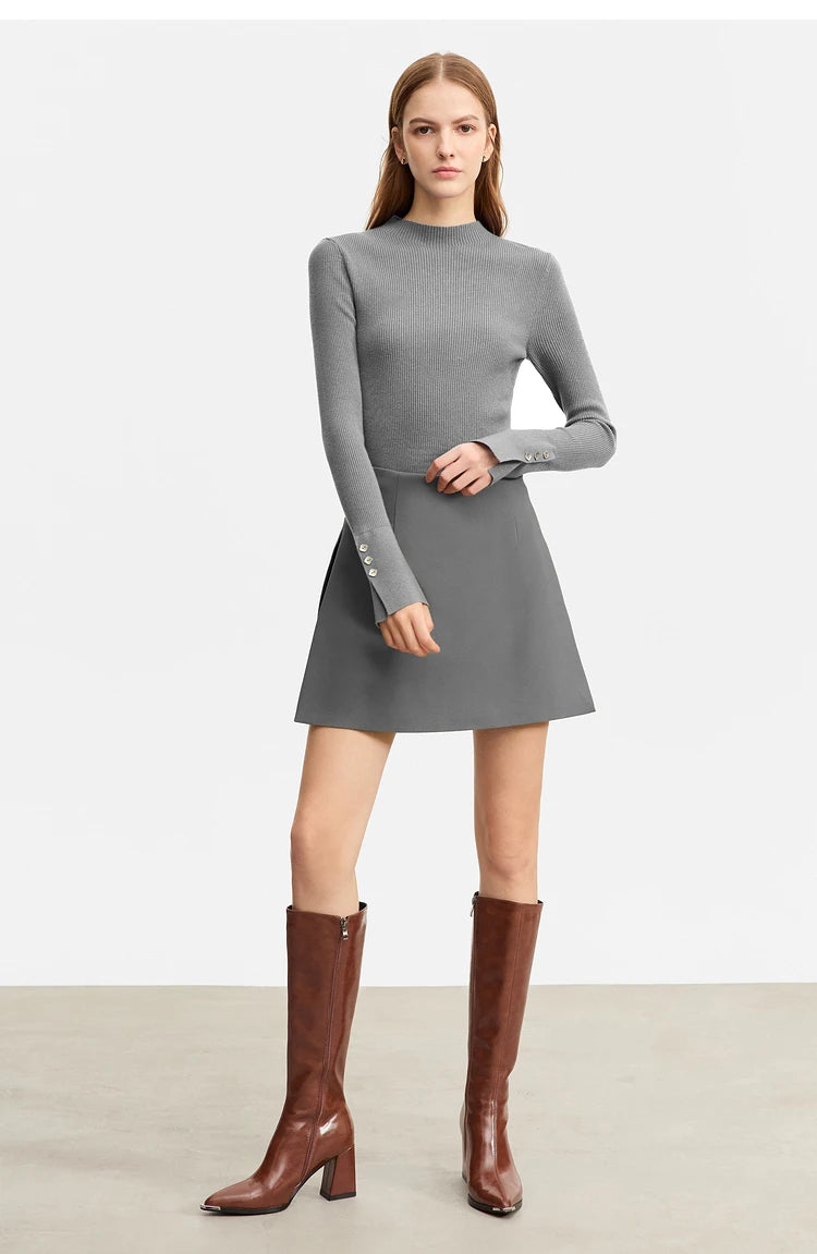 Saia-Shorts A-Line AlmaChic Cintura Alta - AlmaChic