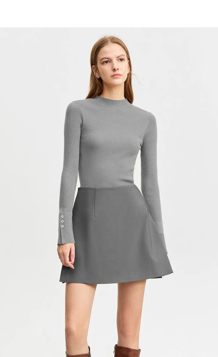 Saia-Shorts A-Line AlmaChic Cintura Alta - AlmaChic