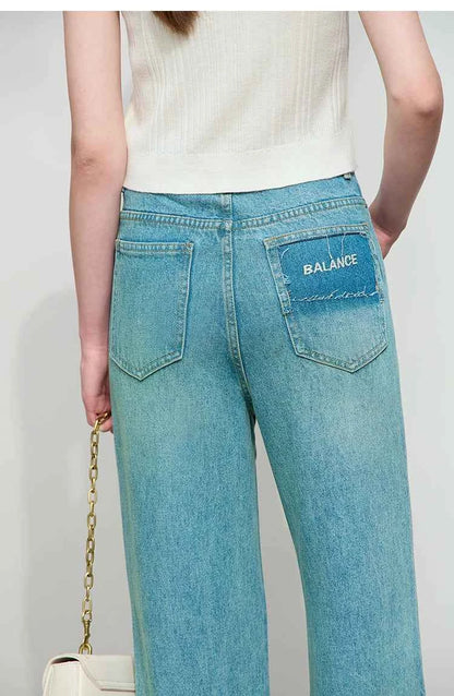 Calça Wide Leg Feminina Élise Soft Denim – Leveza Elegante que Transforma Sua Presença