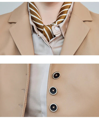 Jaqueta Feminina de Couro Helena