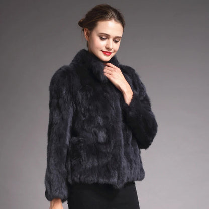 Casaco Feminino de Pele de Coelho Fancy Margaux