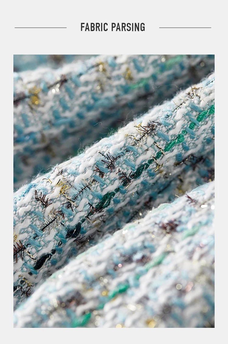 Sentubila recortado tweed jaqueta para mulher 2024 outono elegante moda outerwear o-pescoço casacos curtos roupas femininas 143w56772x