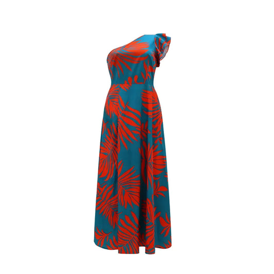 Elegante vestido longo feminino, fenda lateral alta sexy, ombro semi-off, vestido de noite para mulheres europeias e americanas