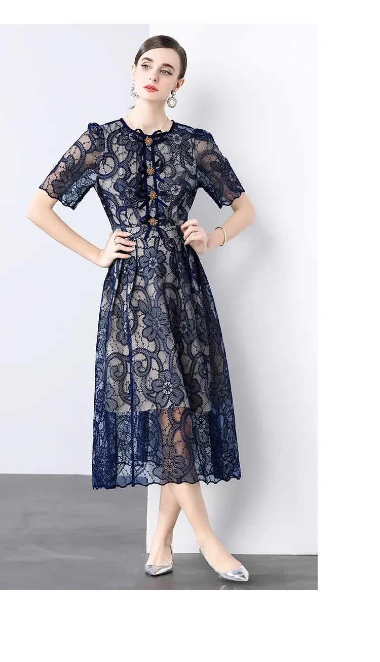 Vestido de Renda Elegante Madeleine