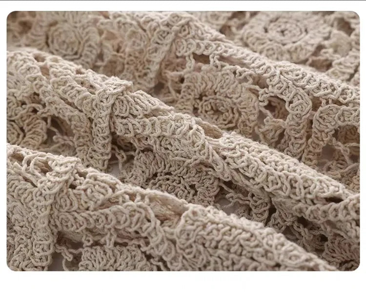 Cardigan Feminino Tricot Rendado Lia Bohème – Leve, Versátil & Atemporal