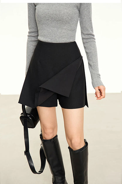 Saia-Shorts A-Line AlmaChic Cintura Alta - AlmaChic