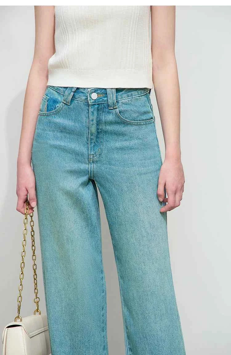 Calça Wide Leg Feminina Élise Soft Denim – Leveza Elegante que Transforma Sua Presença