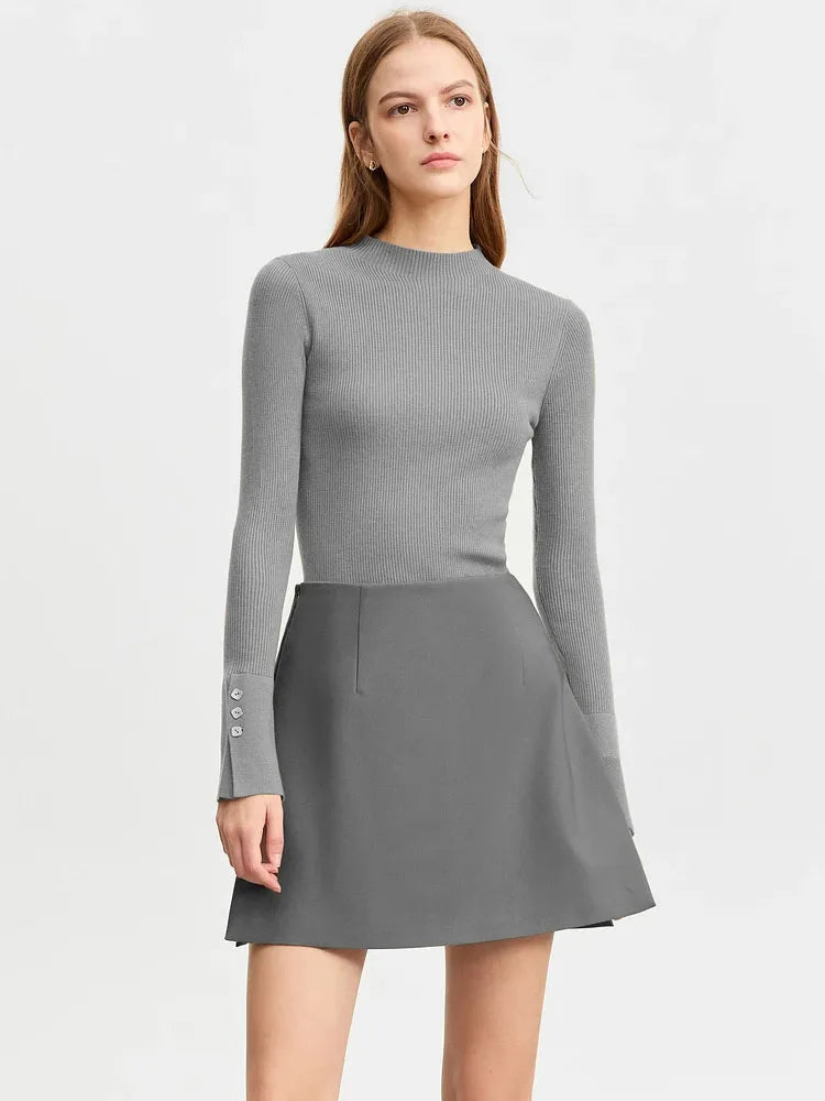 Saia-Shorts A-Line AlmaChic Cintura Alta - AlmaChic