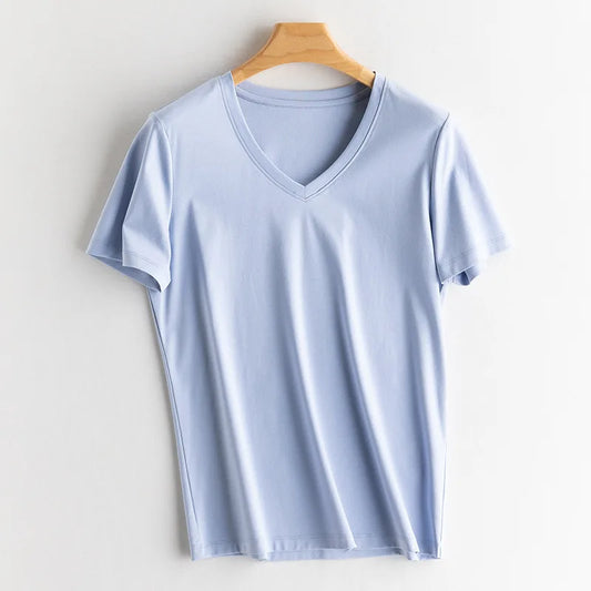 Camiseta Feminina Premium Algodão e Seda