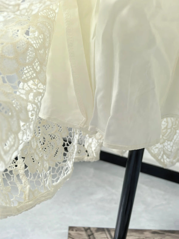 Vestido de Renda Longo Bordado Feminino Isadora