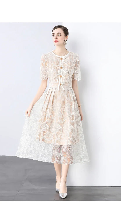 Vestido de Renda Elegante Madeleine