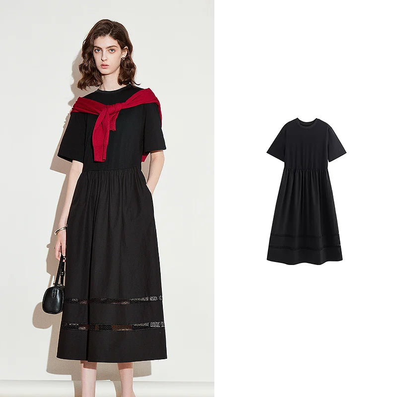 TOYOUTH Vestido feminino 2025 primavera novo vestido elegante 8519015