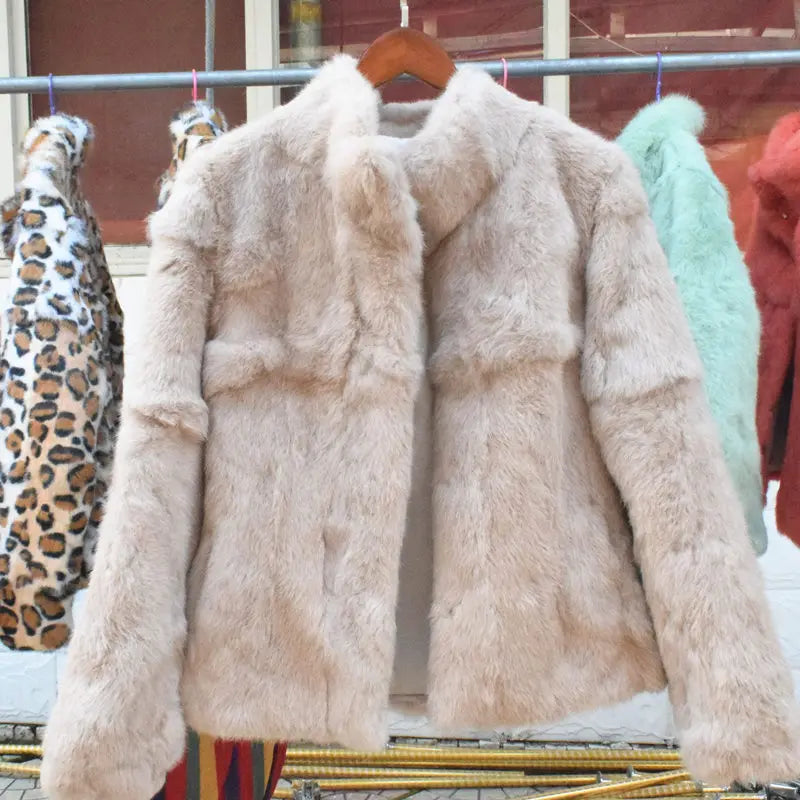 Casaco Feminino de Pele de Coelho Fancy Margaux