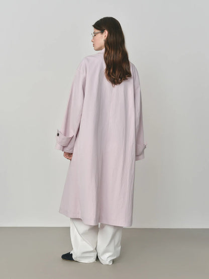 Trench Coat Feminino Camille — Oversized Clássico para Meia-Estação