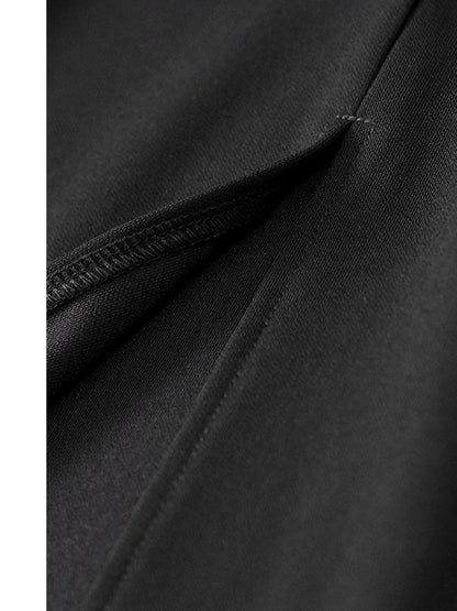 SENTUBILA vestido largo ajustado negro para mujer 2025 Primavera Verano elegante moda estilo Hepburn cuello cuadrado vestidos divididos 133L50329