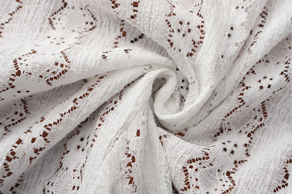 Vestido Longo de Renda Branco Bella – Ombro a Ombro & Elegância para Festas