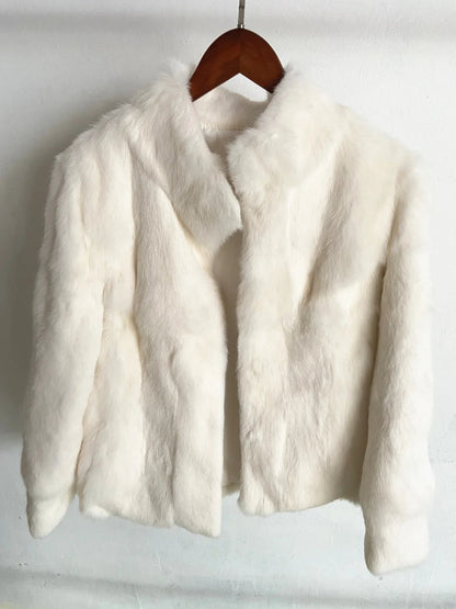 Casaco Feminino de Pele de Coelho Fancy Margaux